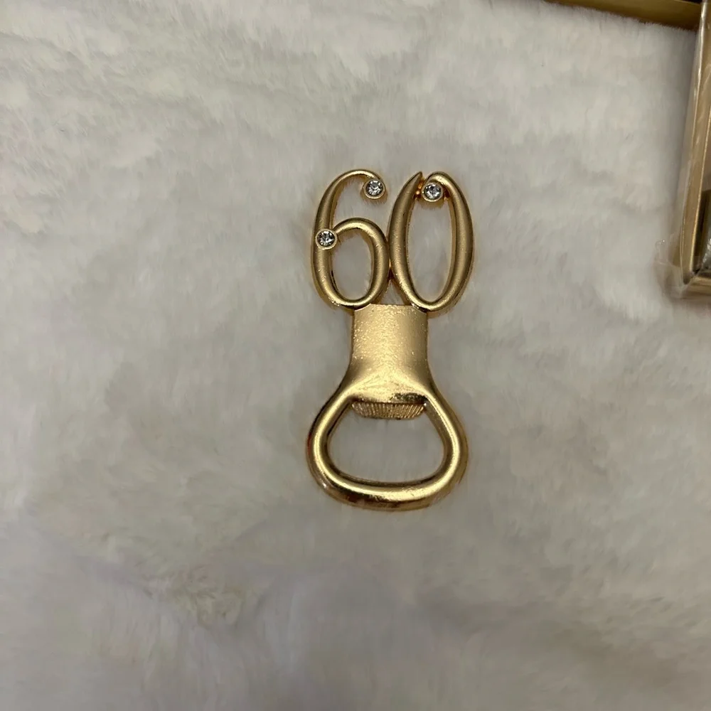New in box. 60 bottle opener. Party favor celebration set of 5
